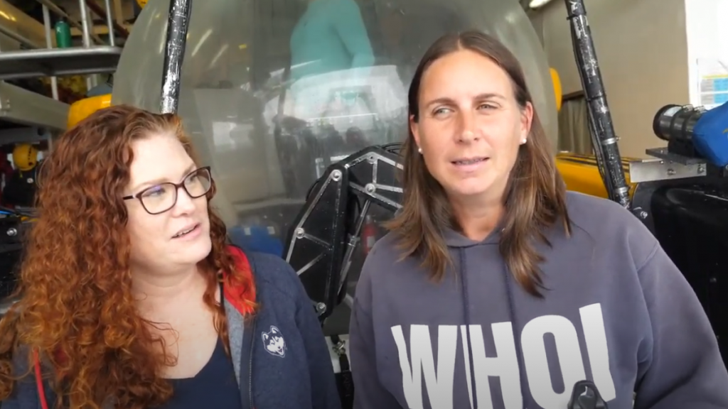 University of Connecticut geneticist Rachel O'Neill and WHOI deep-sea coral biologist Taylor Heyl