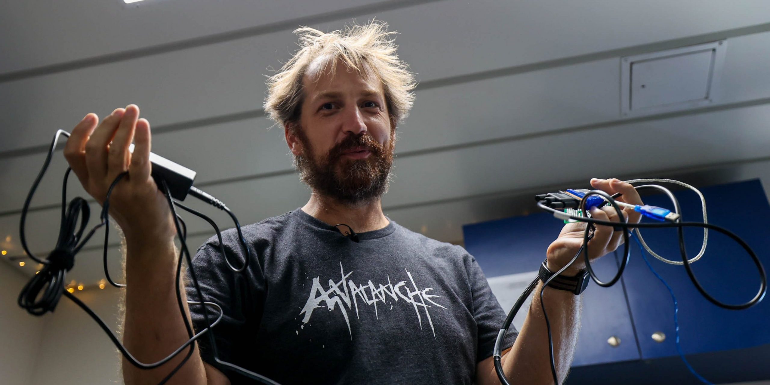 Jordan Stanway, a robotics engineer at Otter Works, LLC. He has helped WHOI with software and system engineering since <i>Mesobot</i>’s initial sea trials.